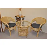 Axin Trading s.r.o. Ratanová sedací souprava Kina medová polstr tmavě šedý melír