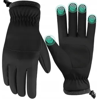 Cyklistické rukavice TERMOAKTIVNÍ ZIMNÍ RUKAVICE PRO BĚHÁNÍ S DOTYKOVÝMI PRSTY PRO MUŽE K TELEFONU