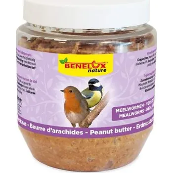 Krmivo pro ptáka Kinlys Ptačí Arašídové Máslo – Mouční červy (350 g)