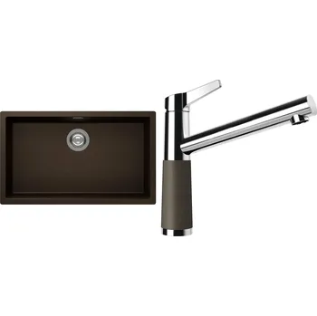 Kuchyňský dřez Set Schock S15-4 (dřez Kaia N-100XL Bronze + baterie SC-510 Bronze)