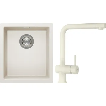 Kuchyňský dřez Set Schock S12-1 (dřez Kaia N-100S Magnolia + baterie Epos Magnolia)