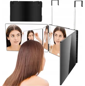 Zrcadlo PŘENOSNÉ ZRCADLO PRO SAMOSTŘÍH SKLÁDACÍ ZRCADLO 360 STUPŇŮ