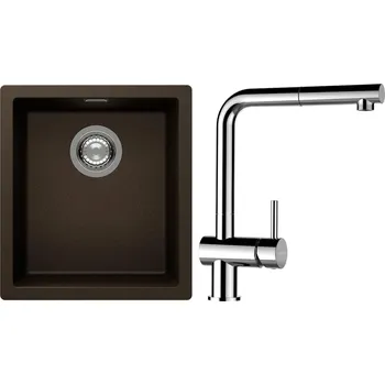 Kuchyňský dřez Set Schock S12-13 (dřez Kaia N-100S Bronze + baterie Epos.120 Chrom)