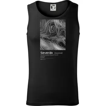 Pánské termoprádlo Severák - vrstevnice v obdélníku - Tílko pánské Core - M ( Černá )