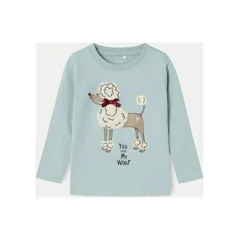 Name it dětské tričko s dlouhým rukávem bavlna zelené, velikost 86