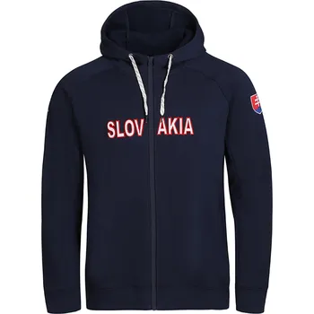 Pánská mikina Pánská tepláková mikina PROGRESS SK Hoody Zip tm.modrá Velikost: S