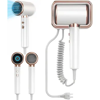 Fén Nástěnný hotelový fén na vlasy LEHKÝ k bazénu 2000W se silným DRŽÁKEM