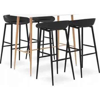 Jídelní set 5dílná BAROVÁ SADA NÁBYTKU BÍLO-ČERNÁ