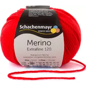 Příze Schachenmayr Merino extrafine 120 Červená 130 (Příze Merino extrafine 120 Červená 130)