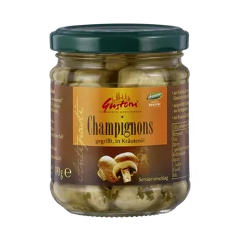 Sušená zelenina Gustoni Grilované žampiony v bylinkovém oleji 190 g bio BIO Množství: 1 ks