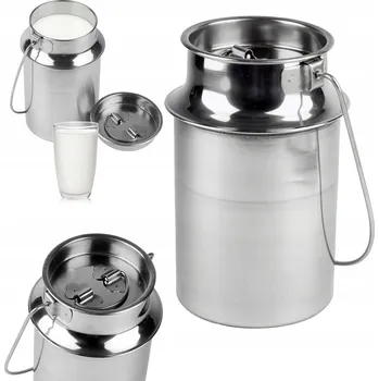 Konvička na mléko Konvice na mléko nerezová 2,5L nádoba na mléko bandaska kovová