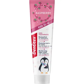 zubní pasta DENTITEX Dětská zubní pasta od 0 do 6 let malinová 100 ml