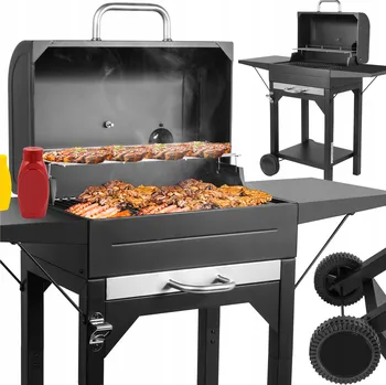 Zahradní gril Gril na dřevěné uhlí MalTec 48 x 32 cm