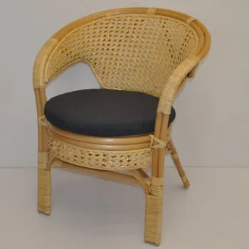 Zahrada Axin Trading s.r.o. Ratanové křeslo Kina medové polstr tmavě šedý melír