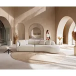 DELIFE Pohovka Mairi 330x160 cm bouclé krémovo-bílá