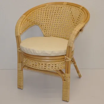 Nábytek PEGAS Ratanové křeslo Kina medové polstr béžový melír