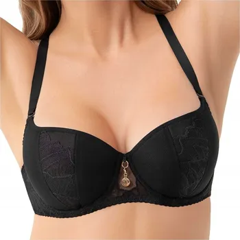 Podprsenka Gorsenia podprsenka bardotka, balkonetka černá velikost 80J