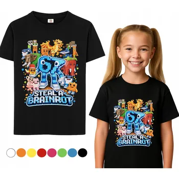 Chlapecké tričko Dětské tričko Brain Rot Six Seven 67 Tričko Velikost L 152cm + Tetování