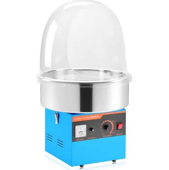 Výrobník cukrové vaty Vevor Stroj na cukrovou vatu 1000W s krytem, nerezovou miskou a naběračkou