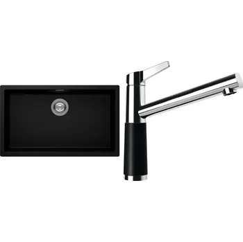 Kuchyňský dřez Set Schock S15-4 (dřez Kaia N-100XL Puro + baterie SC-510 Puro)