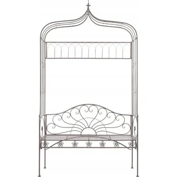 Zahradní lavice Lavička s opěradlem, kovová, 122 x 43 cm