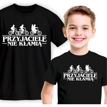 Chlapecké tričko DĚTSKÉ TRIČKO ČERNÉ STRANGER THINGS PŘÁTELÉ VELIKOST M 140 CM