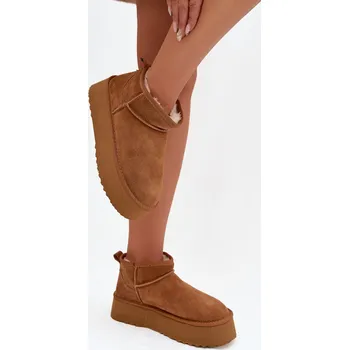 Dívčí sněhule Dámské sněhule z přírodního semiše Camel Mairene 39