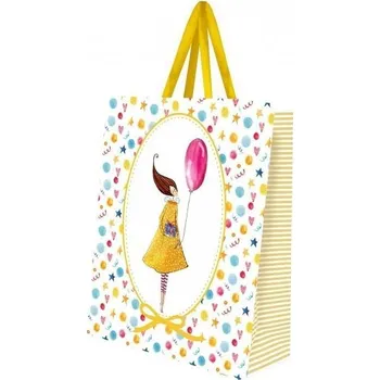 Obraz DEKORATIVNÍ DÁRKOVÁ TAŠKA ŽENKA S BALÓNKEM, COZYWOOD