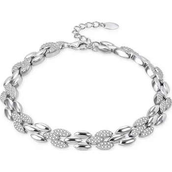 Náramek Výrazný stříbrný náramek se zirkony AGB758/21 Agato