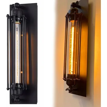 Nástěnné svítidlo Nástěnné svítidlo Retro Loft černé E27 vintage industriální