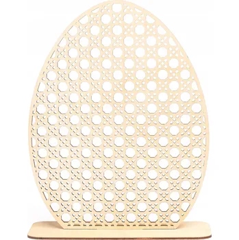 Obraz VELKÉ VAJÍČKO VELIKONOČNÍ DEKORACE RATTAN DŘEVO