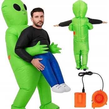 Karnevalový kostým Nafukovací kostým Mimozemšťan na KARNEVAL pro DOSPĚLÉ Kostým na Párty + DÁREK
