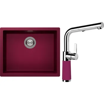 Kuchyňský dřez Set Schock S14-11 (dřez Kaia N-100L Berry + baterie SC-540.120 Berry)