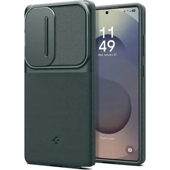 Pouzdro na mobilní telefon Spigen Optik Armor pro Samsung Galaxy S25 Ultra zelená