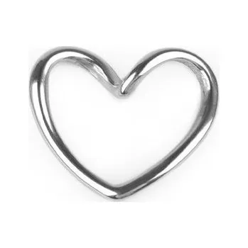 Přívěsek Přívěsek a komponent k výrobě šperků z nerezové oceli srdce 18x16 mm - platina