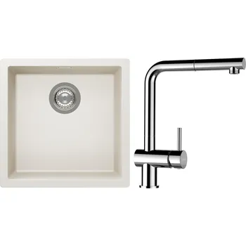 Kuchyňský dřez Set Schock S13-13 (dřez Kaia N-100 Magnolia + baterie Epos.120 Chrom)