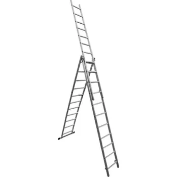 Žebřík Žebřík Max DLE311 3x11 hliníkový, 3-dílný, výsuvný