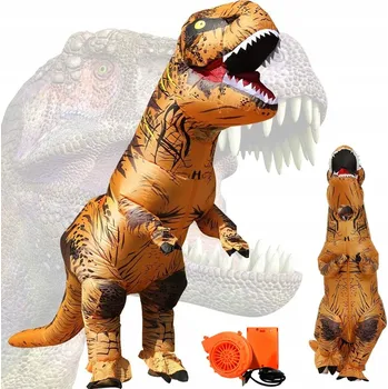 Karnevalový kostým VELKÝ DINOSAURUS KOSTÝM KARNEVAL OBLEK PRO DOSPĚLÉ - NAFUKOVACÍ