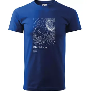Pánské tričko Plechý - vrstevnice v obdélníku - Triko extra velké (5-8XL) - 7XL ( Královská modrá )