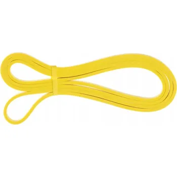 Odporová guma / posilovací pás na cvičení fitness, pilates – odpor 2–6 kg, žlutá, silná DrFit