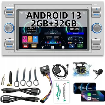 Autorádio 2-DIN autorádio s Androidem 13, GPS a Bluetooth pro Ford