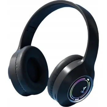 Sluchátka Bezdrátová sluchátka přes uši s mikrofonem, SD karta, Bluetooth - Černá