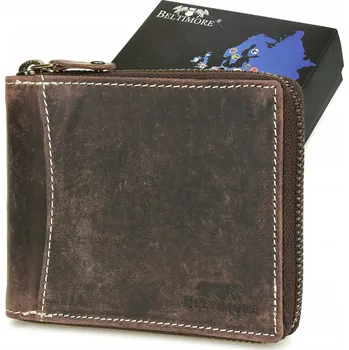 Peněženka Prvotřídní PRAVÁ KŮŽE! NUBUK! Velká kožená peněženka s RFiD ochranou Beltimore