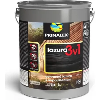 Lak na dřevo Primalex lazura tenkovrstvá 3v1 Barva: Ořech královský, Objem: 5l