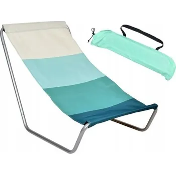 Zahradní lehátko Zahradní lehátko ehokery modré kovové s textilní výplní