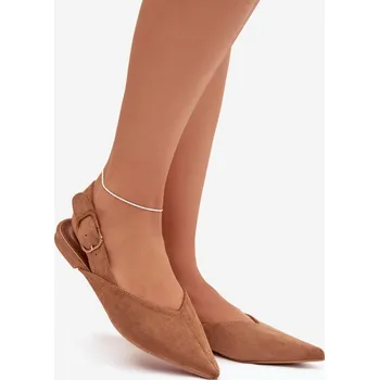 Dámské baleríny Dámské baleríny s přezkou Tanelia – camel Velikost: 39