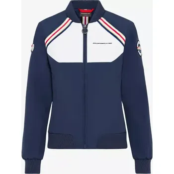 PORSCHE Women's jacket Racing Bunda sportovní volnočasová dámská s náplety závodní modrá (Dámská bunda s baseballovým límečkem.)