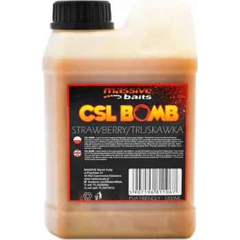 Návnadová surovina Tekutá přísada do krmiva pro kapry Massive Baits CSL Boomb Jahoda 1l
