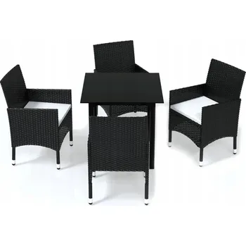 Zahradní nábytek z umělého ratanu VidaXL, černý, 1 díl