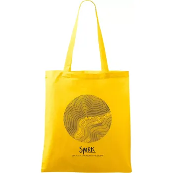 Smrk - vrstevnice v kruhu - Taška bavlněná - 42 x 38 cm ( Žlutá )